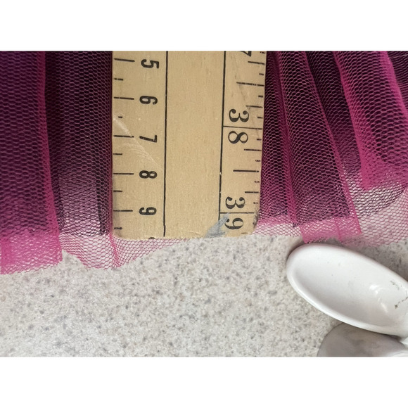 Y2K Xcite White Dress black beads hot pink Tulle Rock, Goth, Edgy 6 Prom formal - Picture 15 of 16